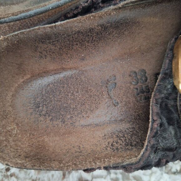 Birkenstock big buckle leather felt‎ sandals size 38 - Picture 5 of 8